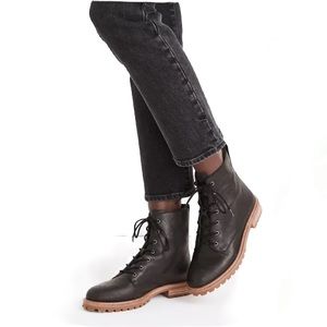 Madewell NWOT Claire Leather Lace-up Combat Boot. 8